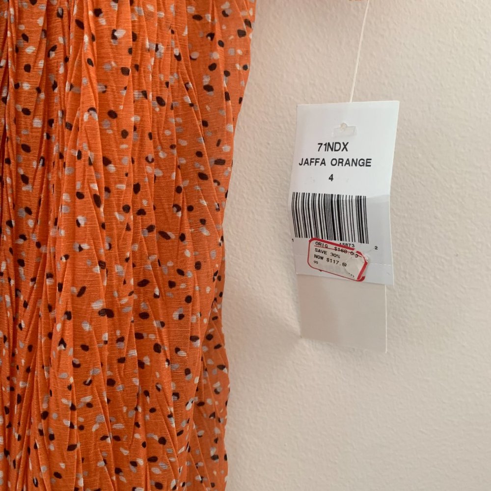 NWT French Connection Long Sleeve Printed Dress Size 4 - Picture 6 of 8